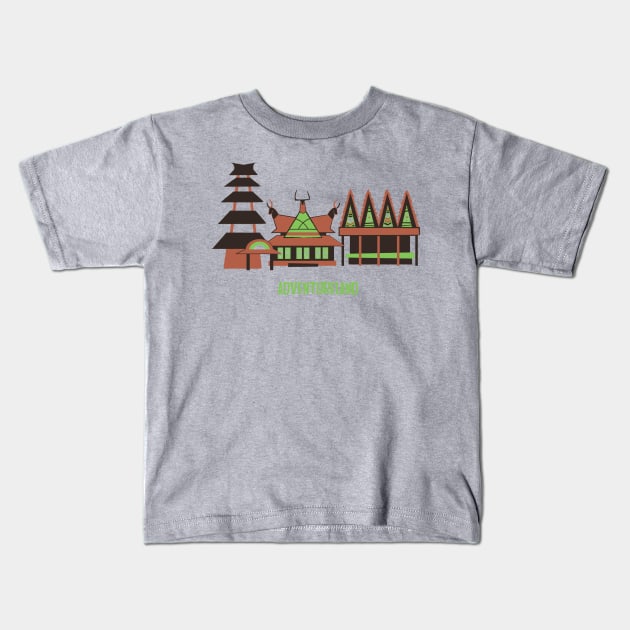 Adventureland II Kids T-Shirt by Lunamis